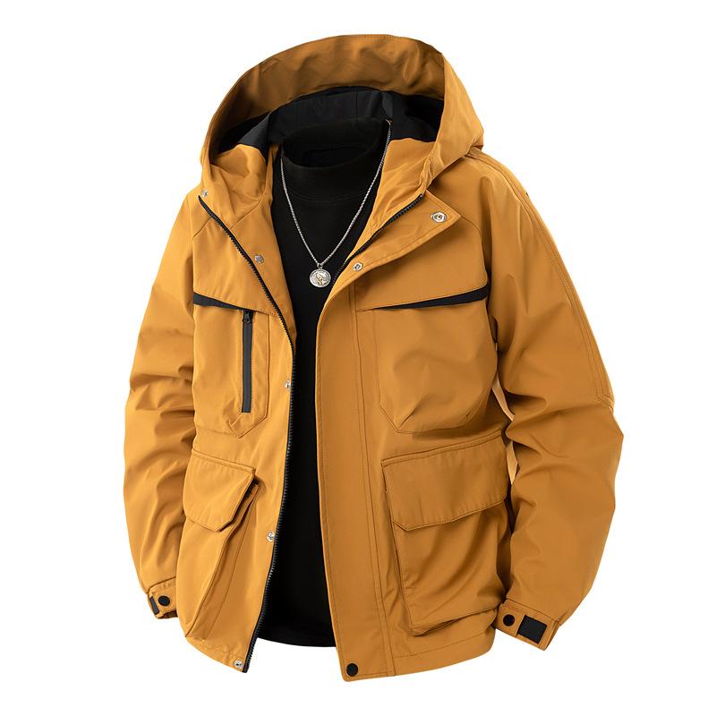 3D Picture Spring New Outdoor Jacket Men's Work Pocket Jacket Waterproof and Stain-proof Jacket