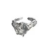 Punk Moonstone Irregular Geometric Statement Ring Unisex Open Adjustable Jewelry Fashion Accessory Trendy Band Party Gift