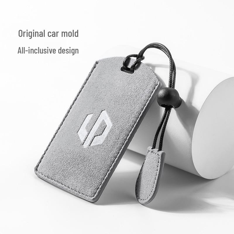 Leapmotor C11/T03/C01 Suede Car Key Case with Keychain Pendant