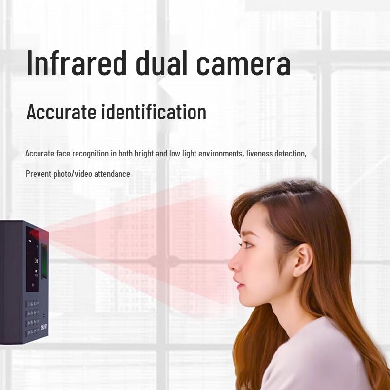 Deli Biometric Time Attendance System CN plug (adapter included)