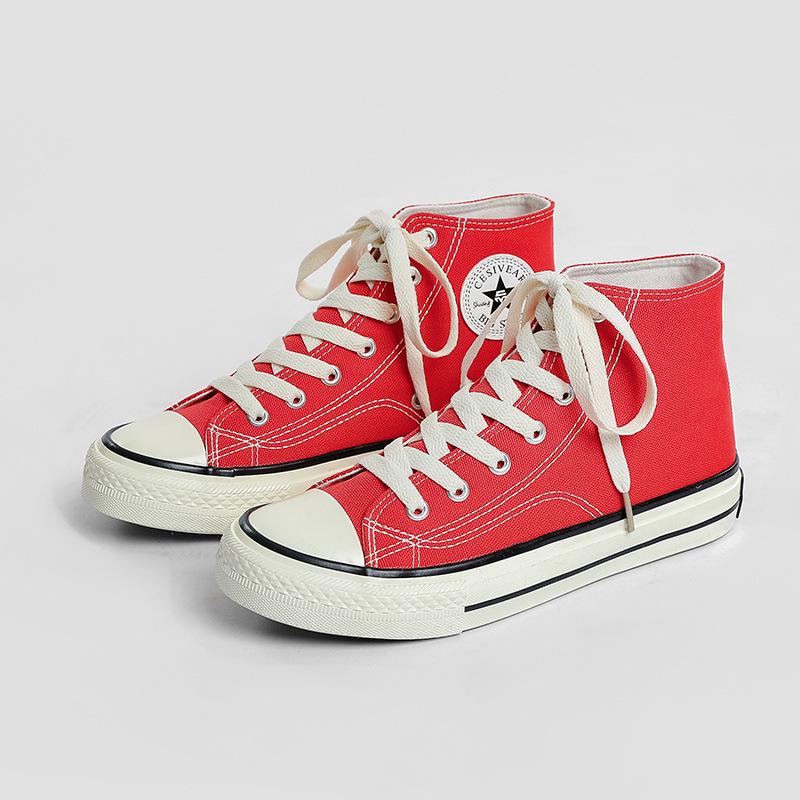 1970s Retro Canvas High-Top Shoes - Unisex, Versatile, Classic for Women and Men Spring 2025