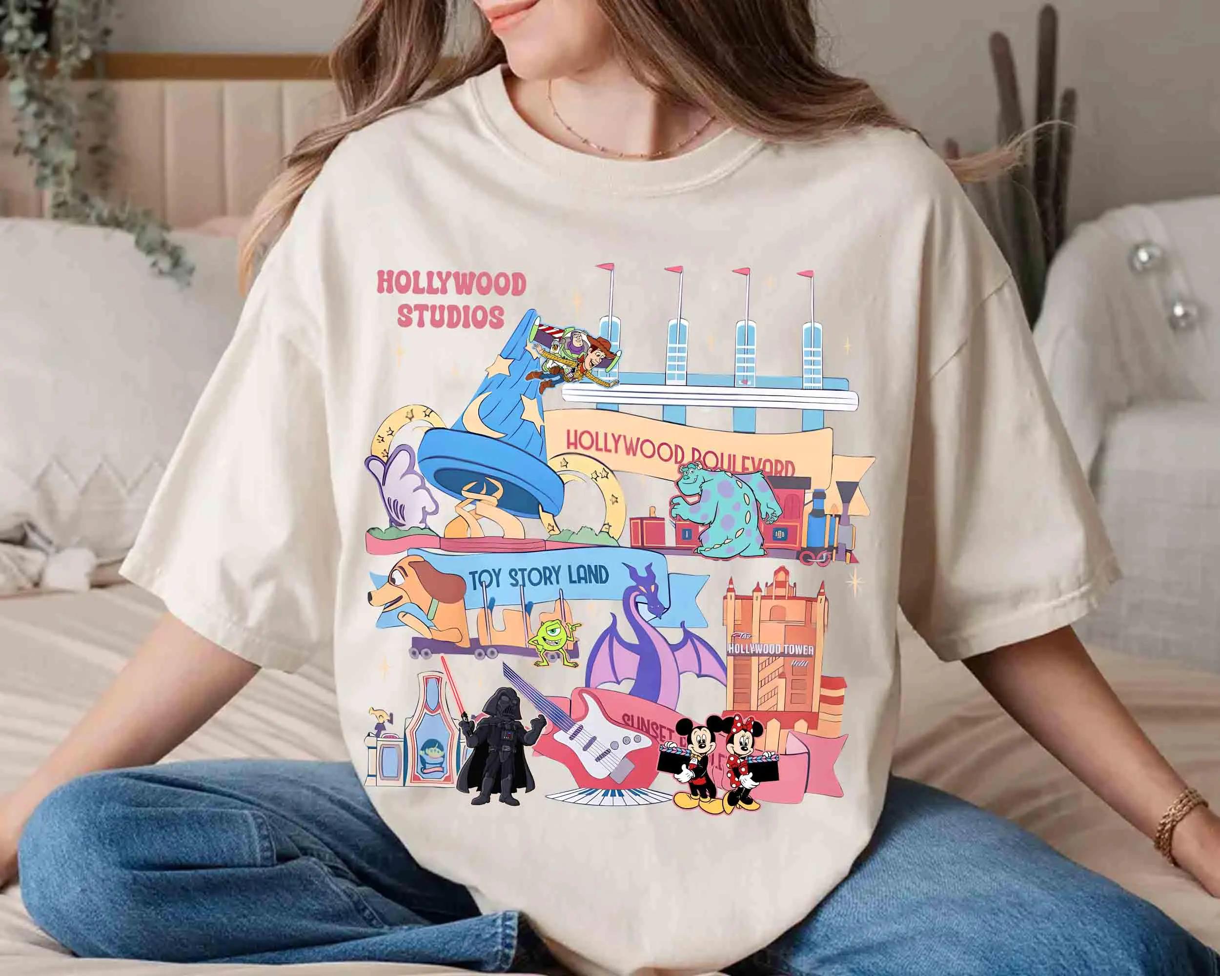 Retro Disney Hollywood Studios Shirt Mickey and Friends Hollywood Tower Disney Toy Story Shirt Disney Family Trip Shirt S
