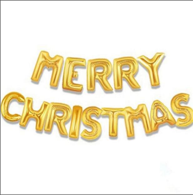Merry Christmas Aluminum Foil Balloon Decoration Set