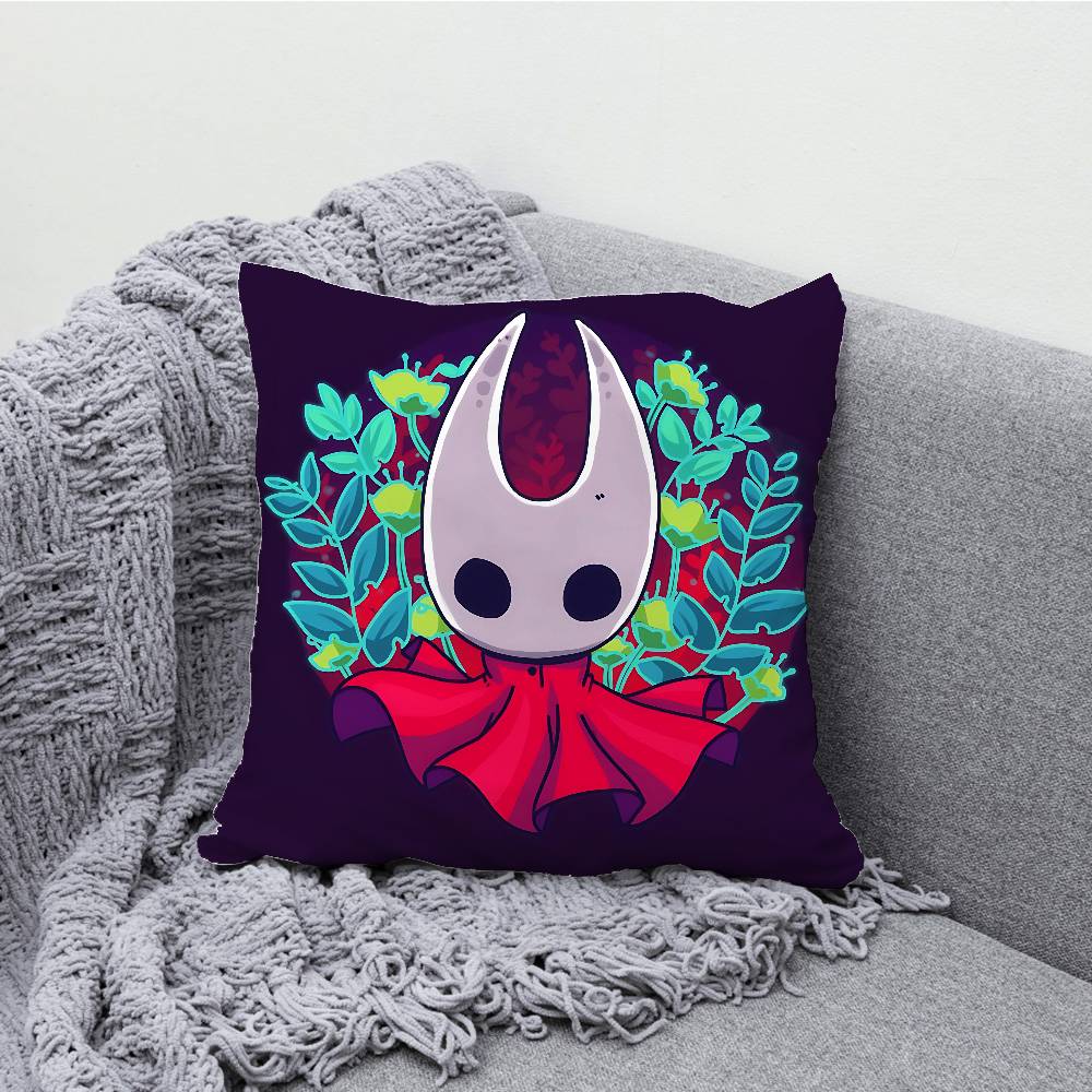 H-Hollow K-Knight Chibi Throw Pillow Case For 45x45cm 55x55cm 30x30cm Square Car Pillowcase Home Bedchamber Decor Gift