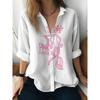 Womens Loose Fit Long Sleeve Cotton Linen Shirt With 3D Floral Print Casual Blouse 2025