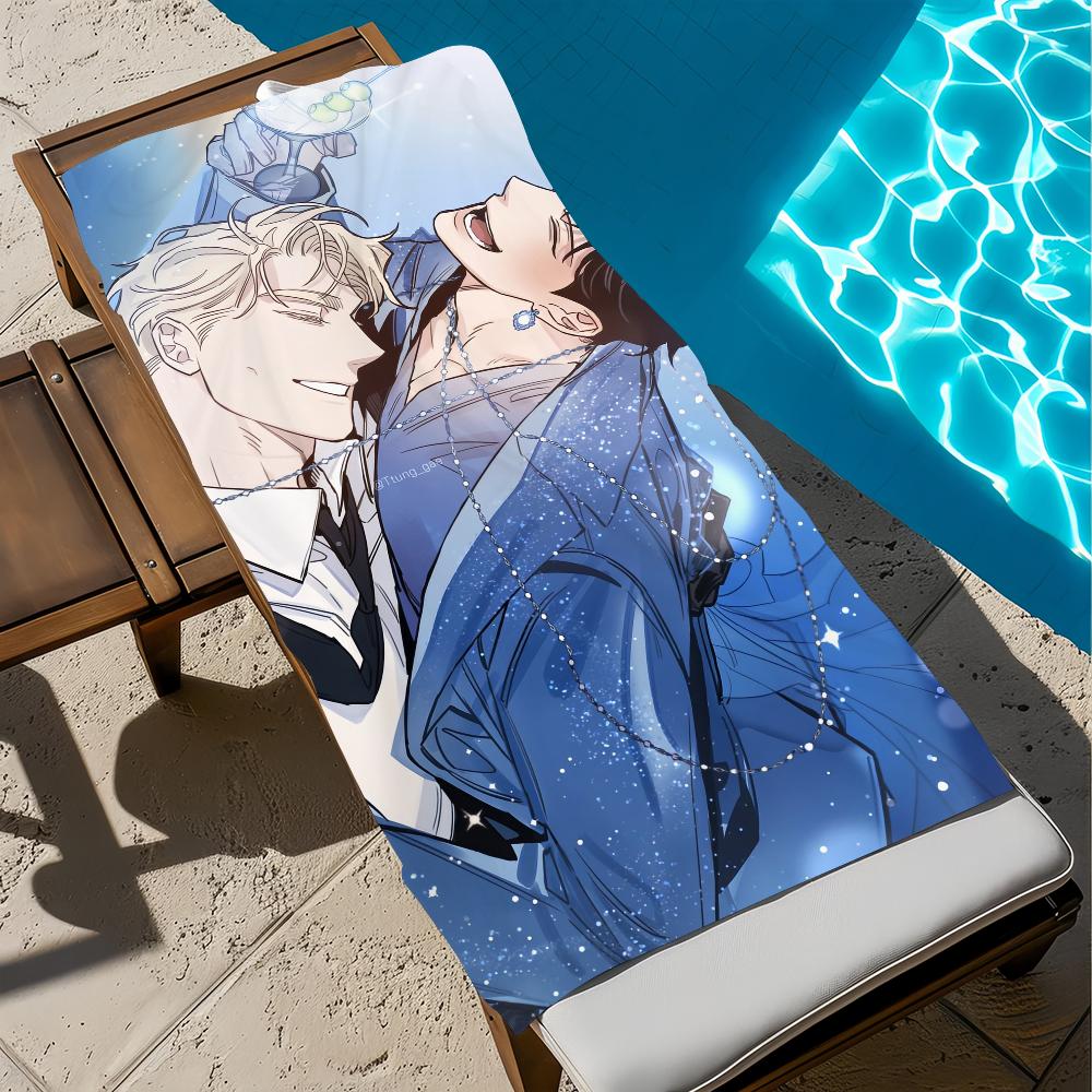 Anime R-Roses And C-champagne Towel Beach Quick Dry Soft Pool Towels Gift for Travel Gym Shower Camping sports