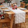 Embossed  Design Christmas Tree Table Runner Plush Embroidered Dining Tablecloth  New Year