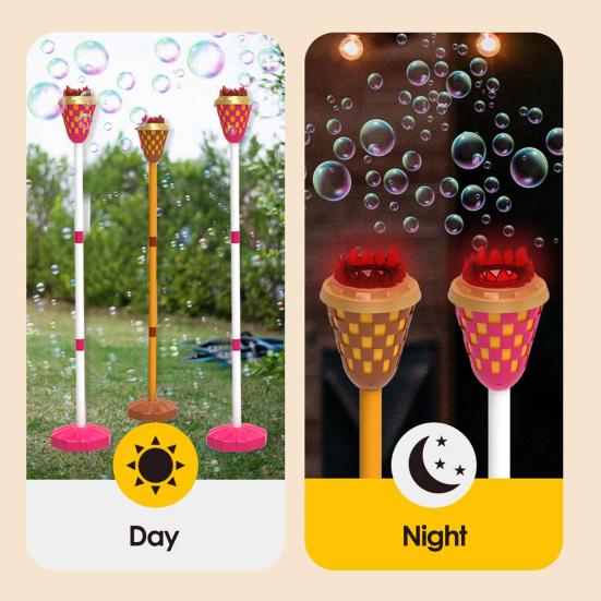 Bubble Machine with Light And Music Automatic Standing Bubble Maker 46.5 Inch Height Adjustable LED Colorful Lighting Party Toy
