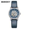 OUBAOER Women's Casual Mechanical Watch with Roman Numeral Dial, Waterproof Design