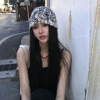 Women's Summer Thin Lace Hat Retro Rose Floral Head Wrap Beanie Niche Subculture Soft Fashionable Vintage