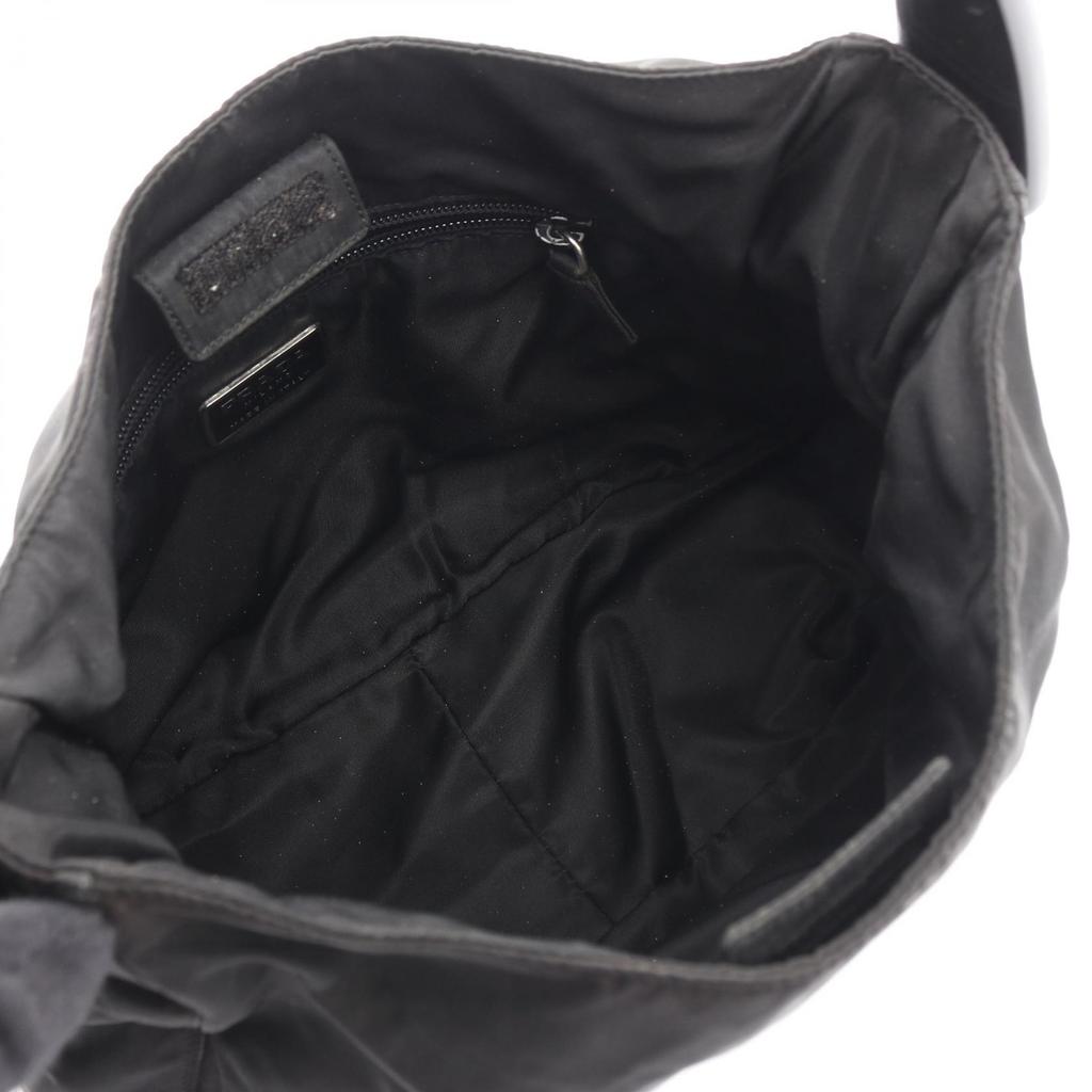 Used PRADA plastic handle Shoulder Bag Nylon Black Used Women