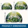 1Pcs Green Leaf Lily Semi Circle Welcome Doormat Non-Slip for Outdoor Patio Porch Kitchen Bathroom Entryway Floor Mat
