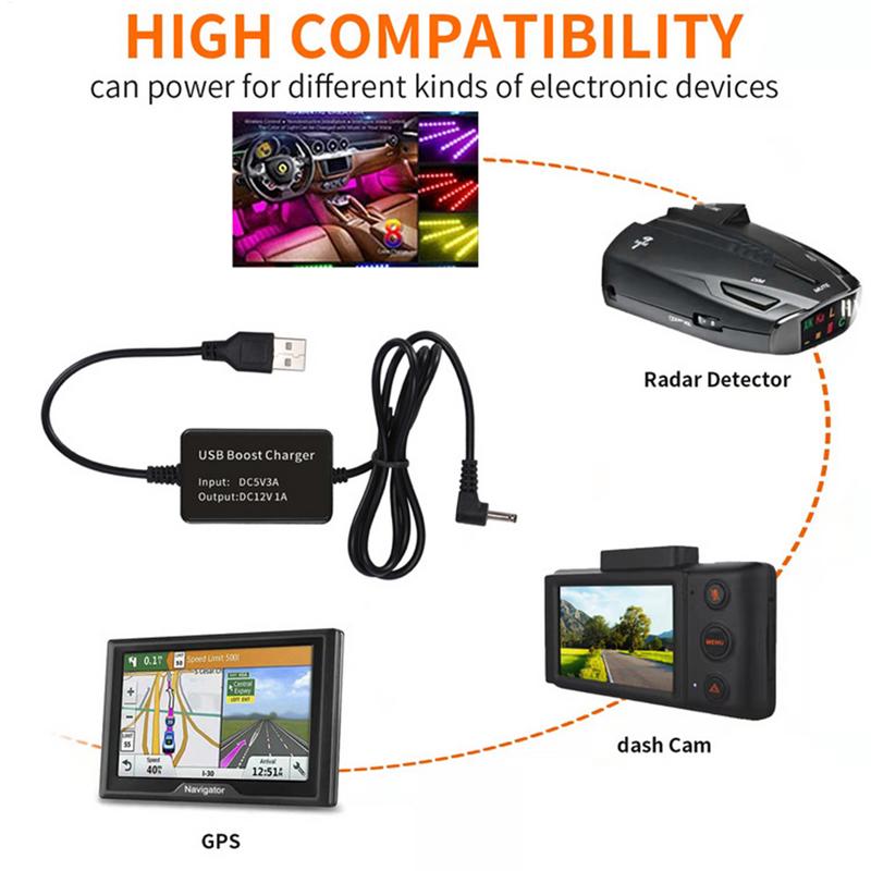 USB To Rj11 Plug Cable USB To Rj11/DC 3.5 Radar Detector Power Cable Thickened USB Plug Connect To Car Charger Fit Most Radar