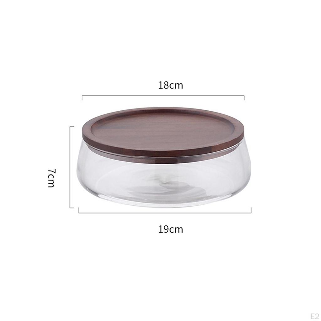 Recipient pentru bomboane și nuci Farfurie cu fructe uscate cu capac rotund multifuncțional din lemn în stil japonez