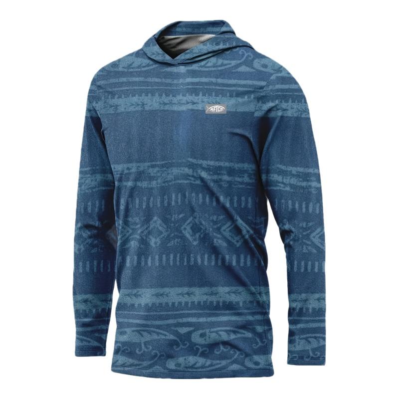 

Men s loose hooded T-shirt featuring dropped shoulders, long sleeves and breathable sweat-wicking fabric S