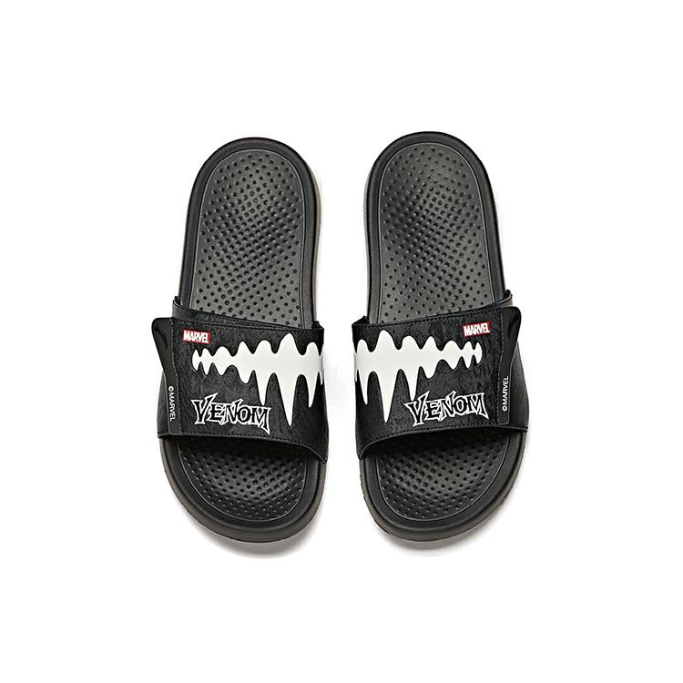MARVEL X Anta Life Collection Quiet Slide Slippers Men's Black White 912126993-1