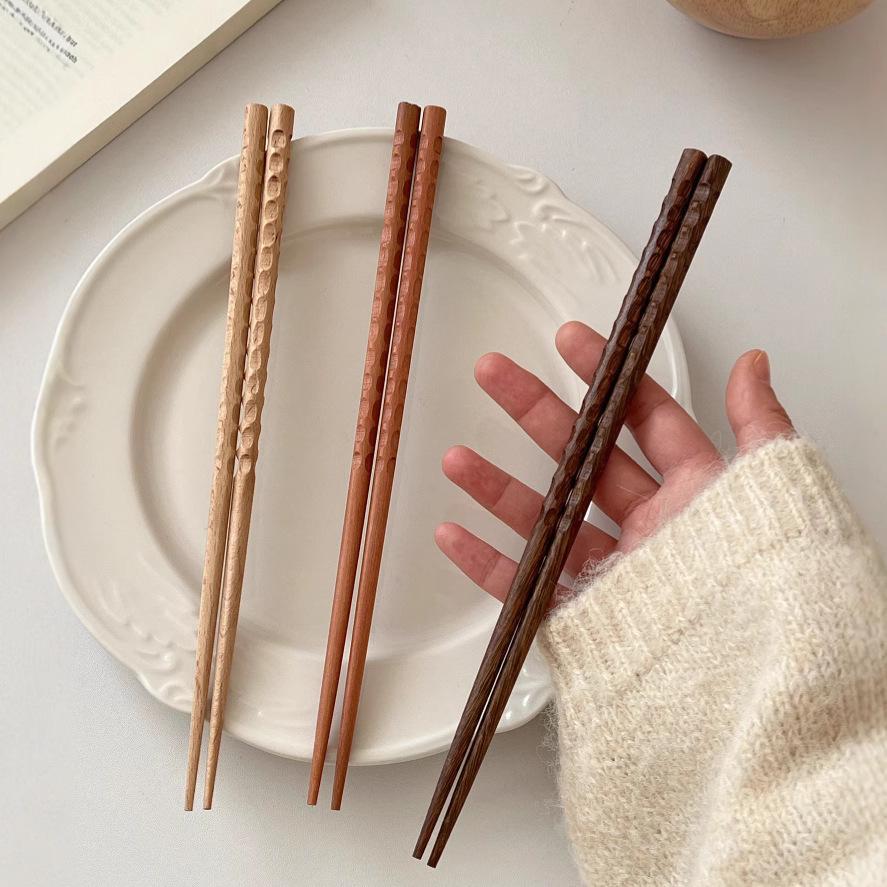 Yuanjin Bambus und Holz Hühnerflügel Rotes Sandelholz Palisander Essstäbchen: Langlebiges Schildpatt-Holz, Hochtemperaturbeständig