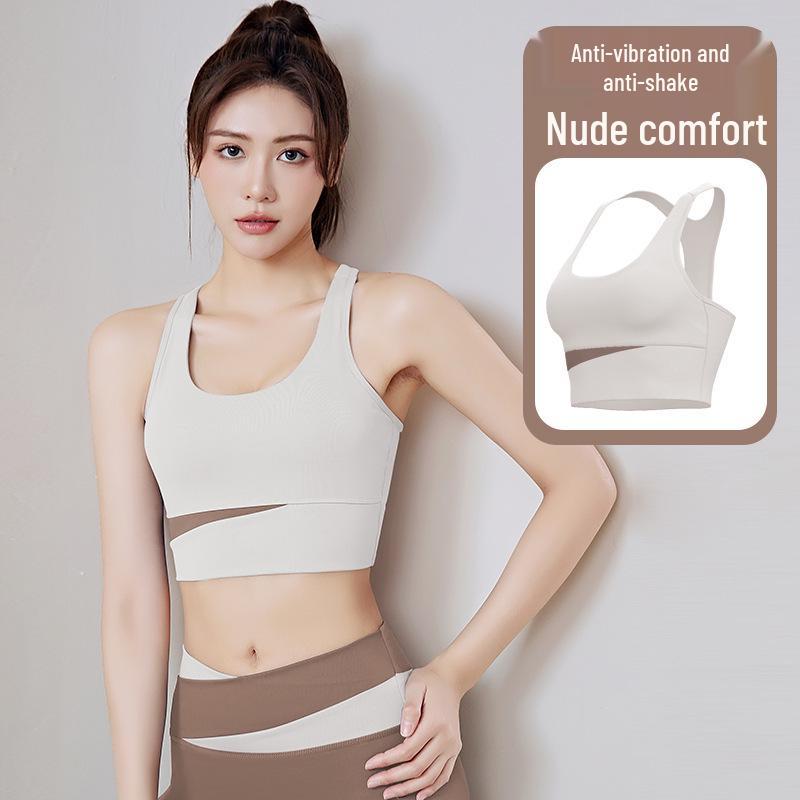 

Комплект спортивного бюстгальтера и брюк с цветовыми блоками и защитой от ударов - Летние женские тайтсы для бега и йоги с эффектом подтяжки ягодиц L