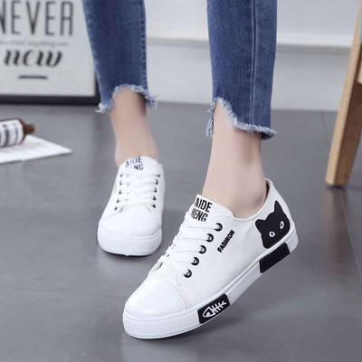 2025 Spring New Little White Shoes Female Students Versatile Canvas Shoes Korean Version Harajuku Board Shoes Cloth Shoes Running Shoes