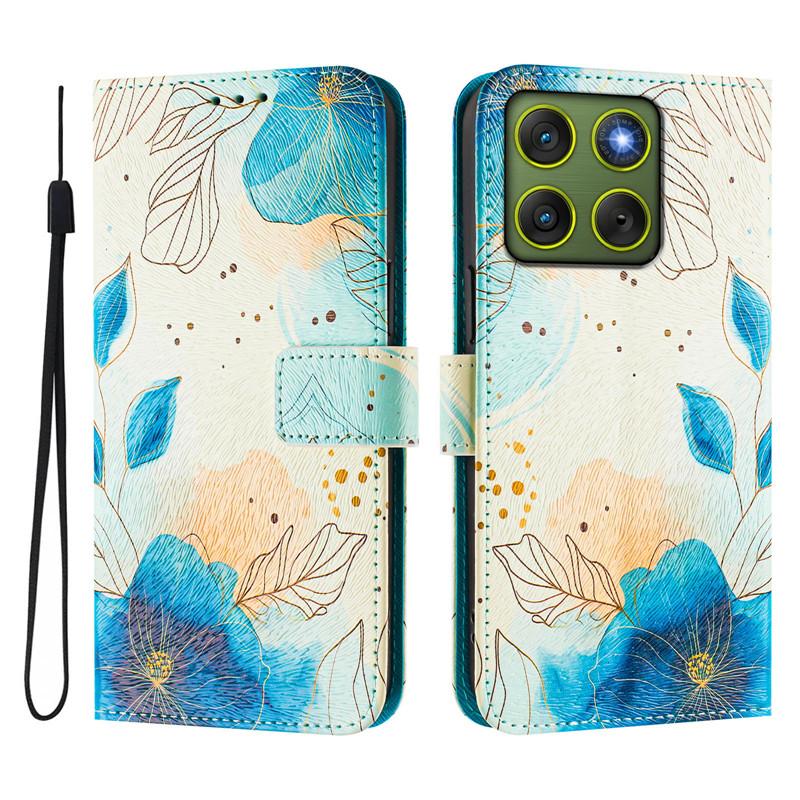 Luxury Flip Leather Case For Motorola Edge 70 Flip Cover On For Moto G67 G57 G06 Power 4G 5G Coque Wallet Bags Flower Cases Etui