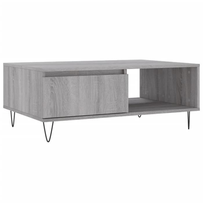 VidaXL Table basse sonoma gris 90x60x35 cm bois d'ingénierie 827066