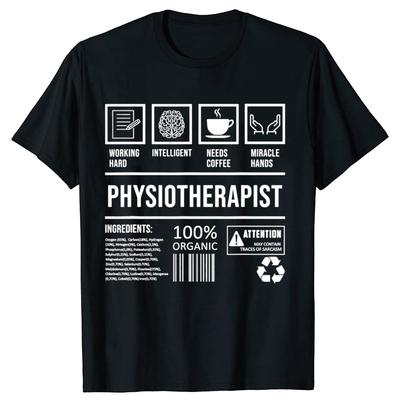 Funny Therapy Graduation Physiotherapist Graphic T-shirts Tshirt Men Women's Fashion Casual Oversized 100% Cotton T Shirt