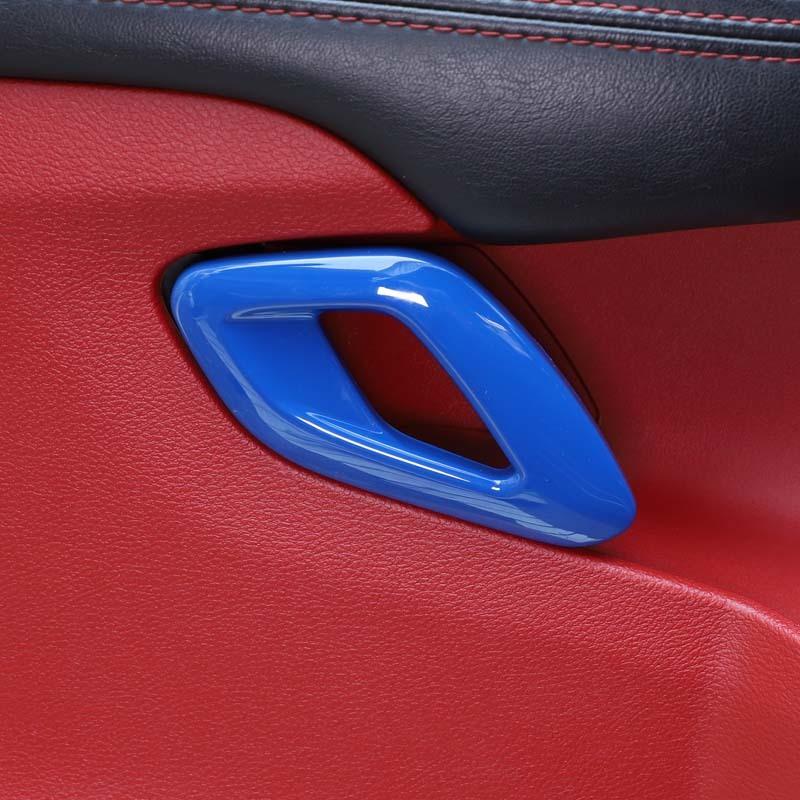 Pegatinas de cubierta decorativa para manija de puerta interior, aptas para Dodge Challenger 2015 Up, accesorios de coche ABS
