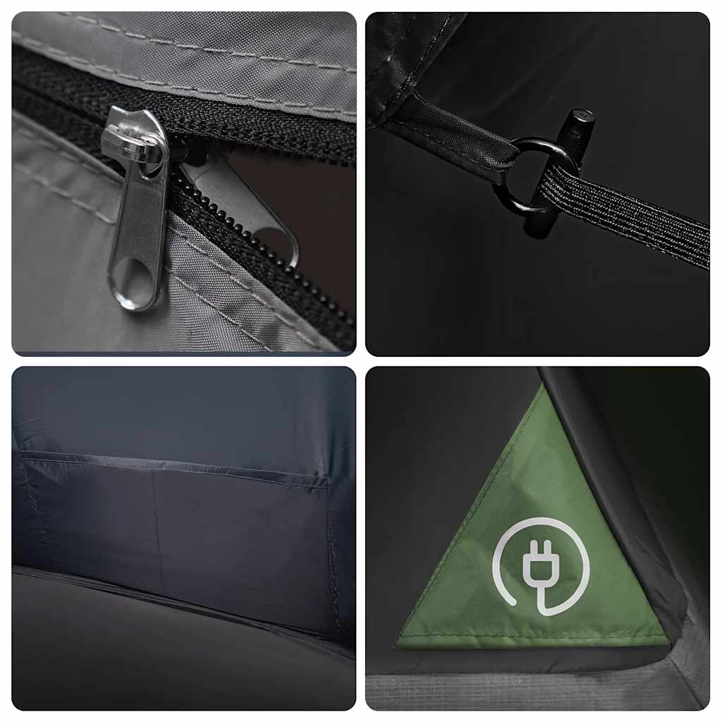 Tunnel Tent for 4 Persons Green Waterproof