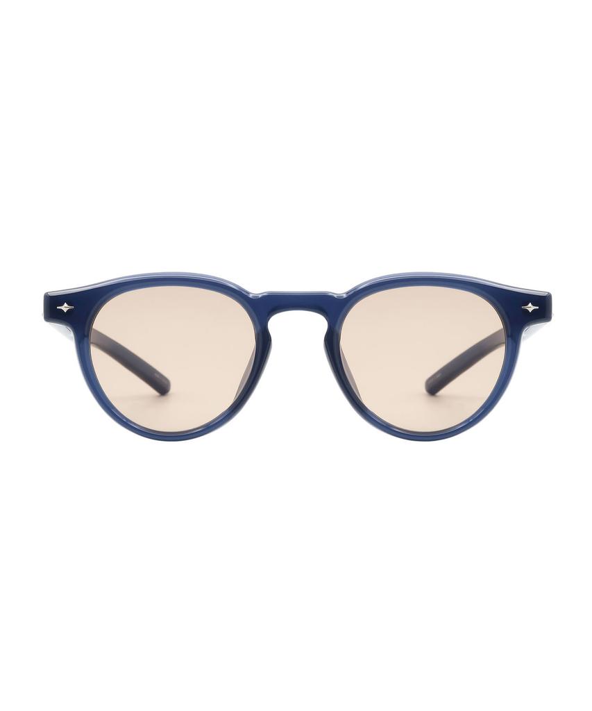 Oateu Carey Navy Horn-Rimmed Tinted Sunglasses