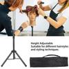 Wig Head Stand Tripod Metal Aluminium Alloy Height Adjustable Mannequin Manikin Training Head Stand