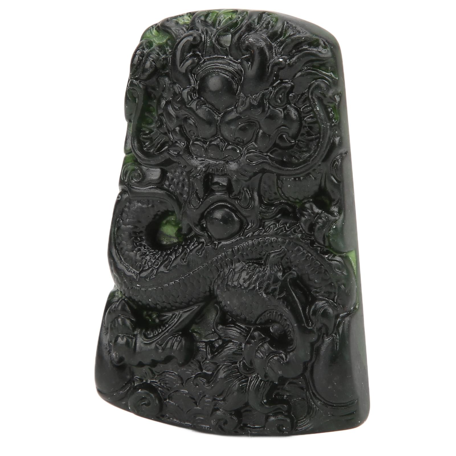 

Нефритовый кулон ручной работы из темного нефрита, модное изысканное ожерелье с драконом для демонстрации коллекции подарков