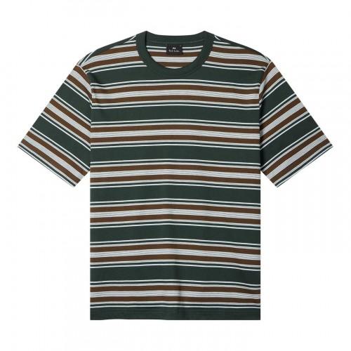 Paul Smith Mens Wide Stripe Crew Neck T-Shirt