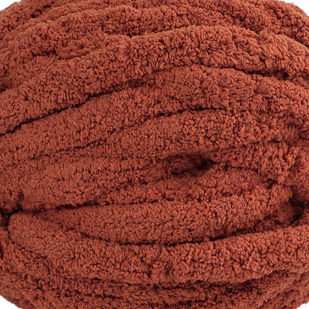 Chunky Chenille Yarn 2cm Thick Large Big Bulky 27M Long for Knitting Cushion Blanket DIY Crafts