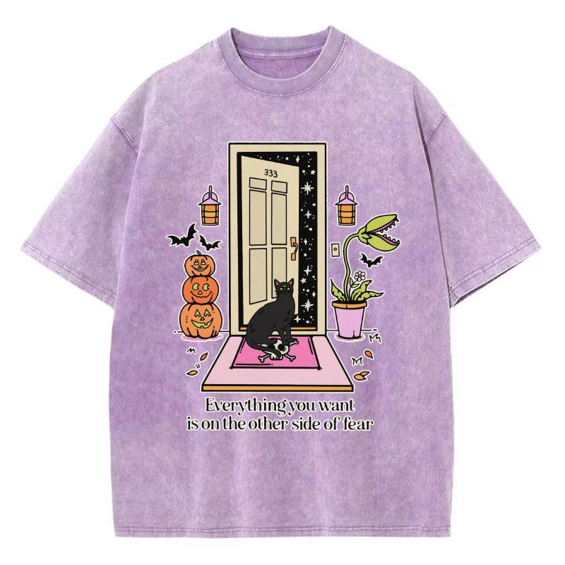 

Женская футболка с принтом тыквы и демона на Хэллоуин, потертая джинсовая повседневная свободная одежда в стиле ретро с коротким рукавом, праздничная одежда 3XL