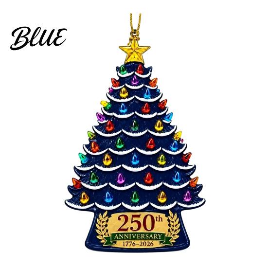 Decorative Wall Ornaments 250 Anniversary USA Christmas Tree Ornament 1776-2026 2D Acrylic Customized Gifts Years America Hanging Decoration