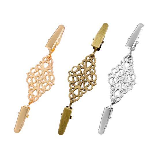 1/3Pcs Sweater Clips Geometric Design Alloy Clips Sweaters Dresses Scarves Brooch Pins Versatile Clothing Accessory