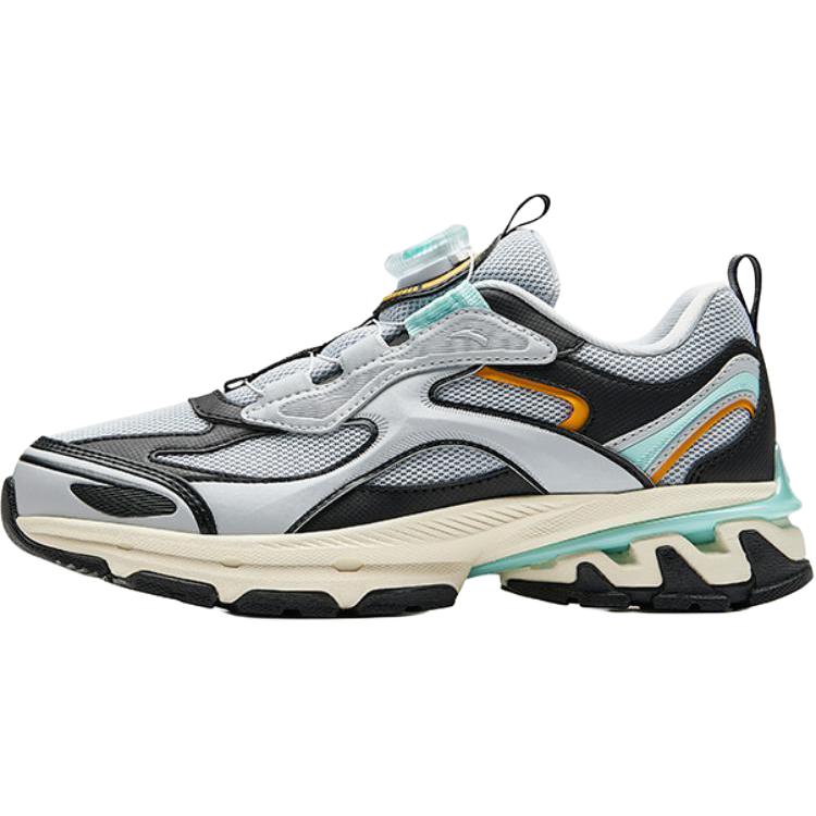 Anta Comfortable Fashionable Non-Slip Wear-Resistant Low-Top Kids Running Shoes Kids sneaker Frost-Tower-Gray Black 312538811-1