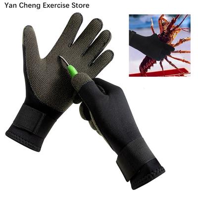 Gants de plongée en Kevlar 3mm Résistants aux coupures Gardent au chaud Noir Gants de piscine pour Snorkeling Natation Amusement aquatique Accessoires de plongée