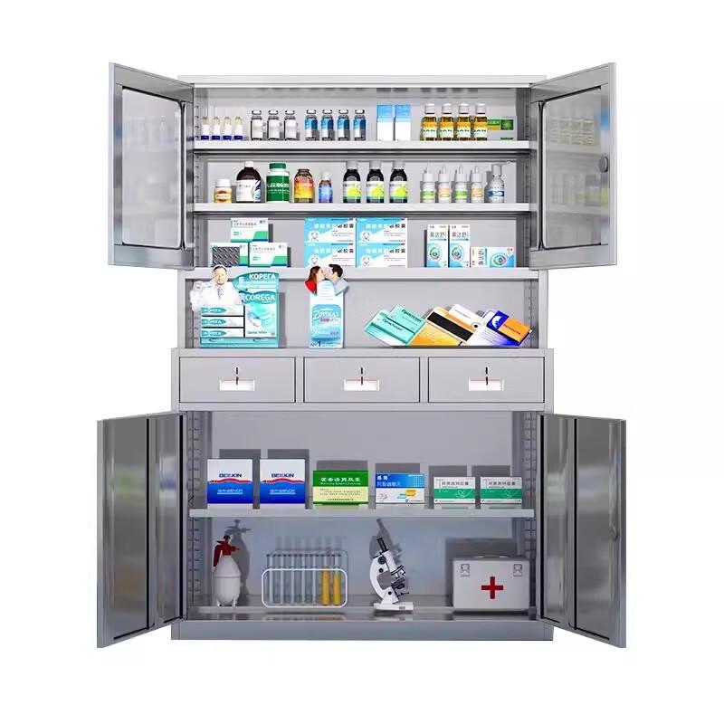 Stainless Steel Hospital Instrument Display Cabinet