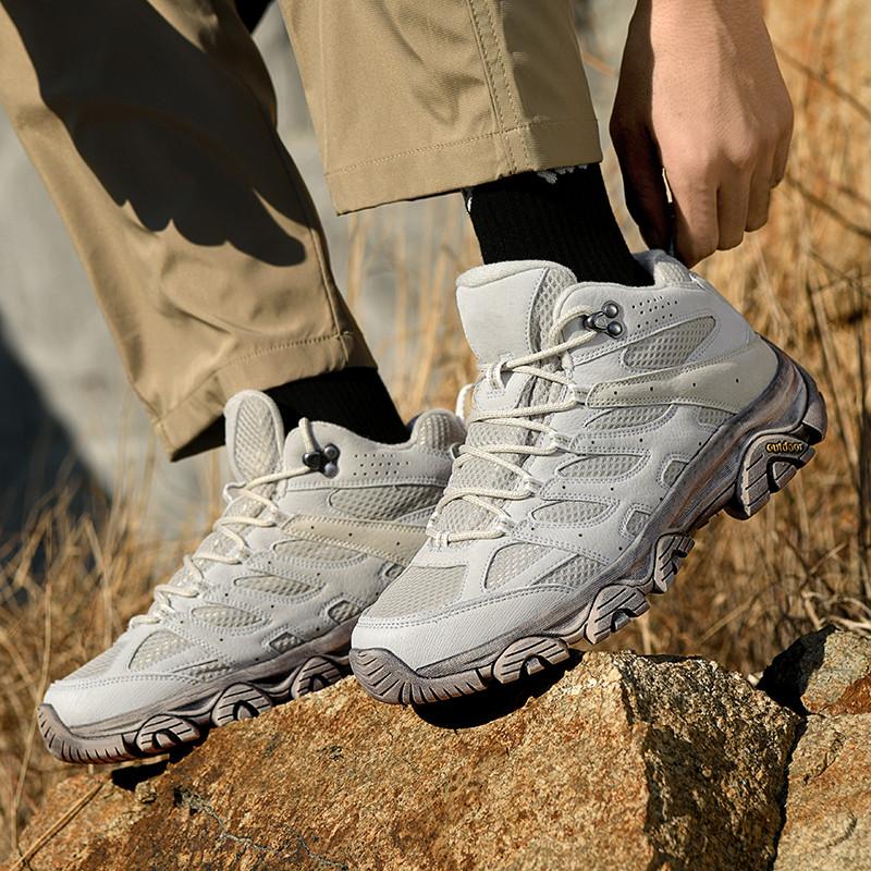 High-top Boots Women Anti-slip Flat Soft Wear-resistant Outdoor Hiking Shoes Men Breathable Comfortable Casual Sports Shoes Men