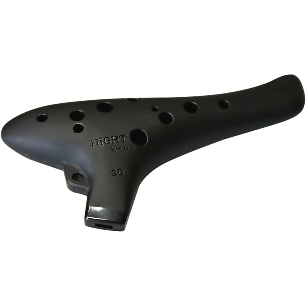 NIGHT Ocarina by Noble - Plastic Ocarina, SC Black, Rubber Finish
