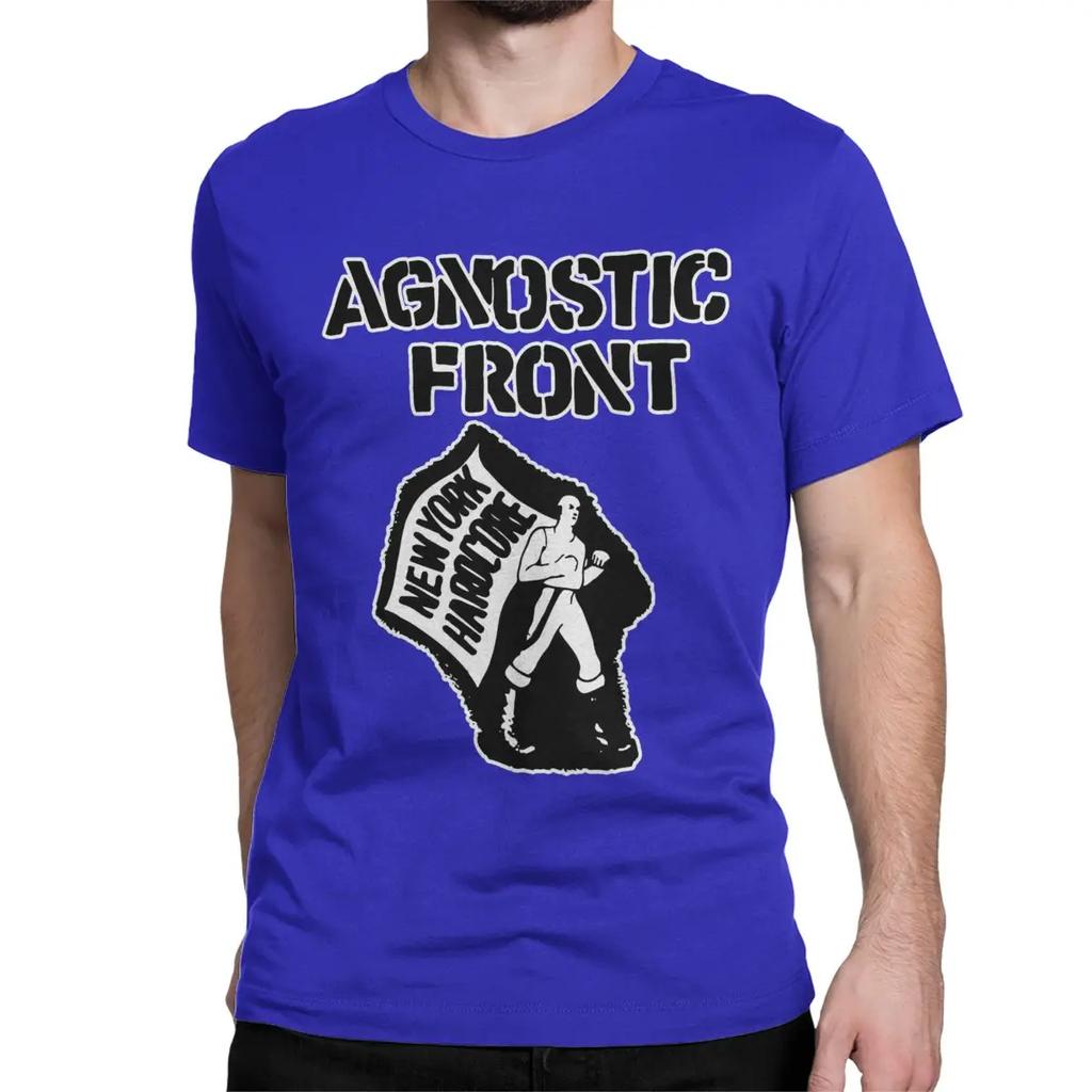 NYHC Flag American Hardcore Punk Band Rock T-Shirts Men Women Agnostic Front Cool Cotton Tees Short Sleeve T Shirts Clothing