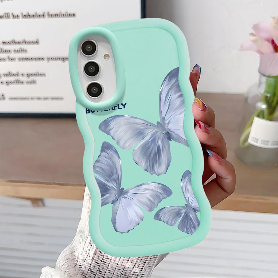 Weiche Handyhülle für Samsung Galaxy A12 A16 A11 A13 A15 A52 A21s A14 A03 A33 A23 A22 A05 A06 A53 A04 Mit Schmetterlingsdruck