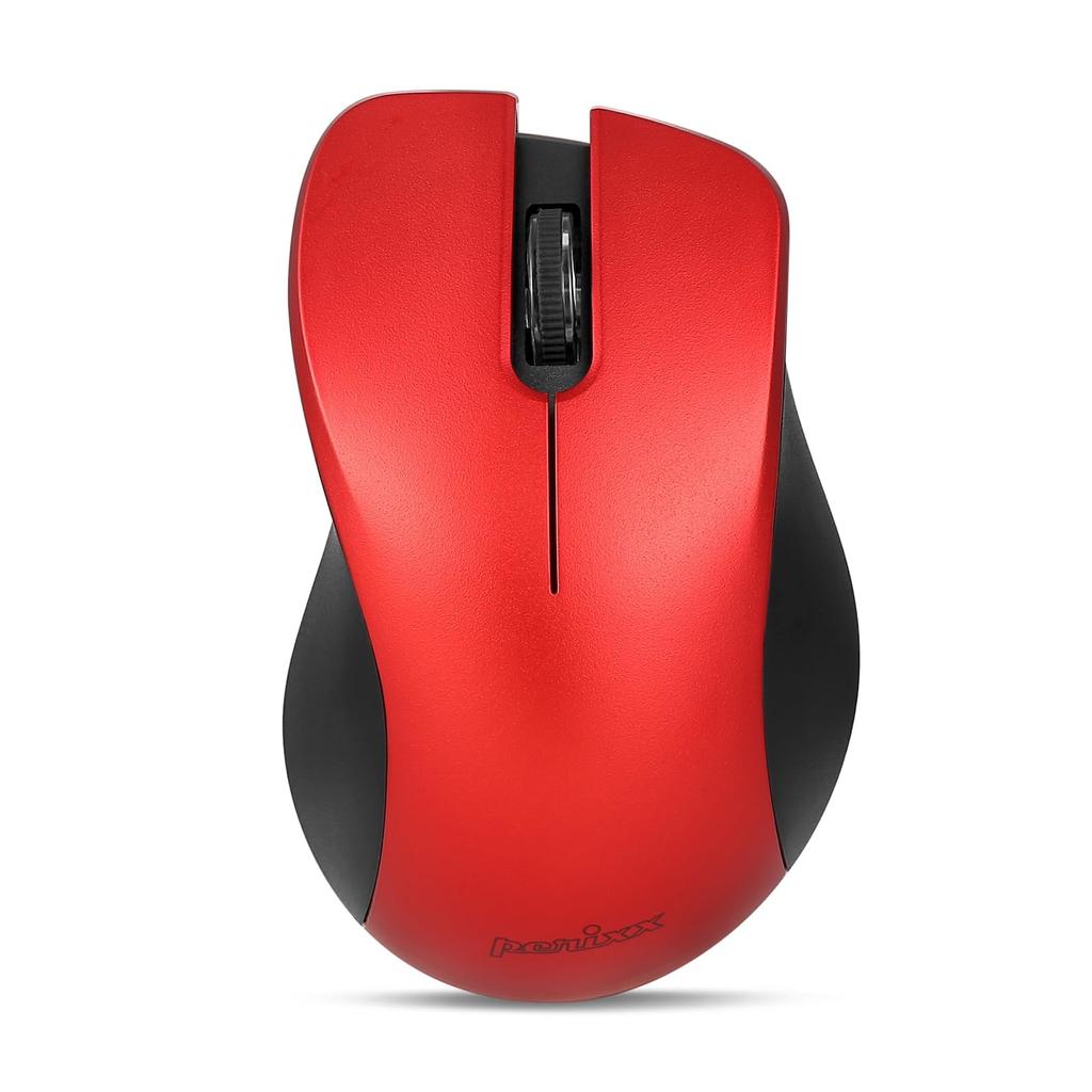 Perixx PERIMICE-621R Wireless Mouse with Silent Click (2.4G, Red)