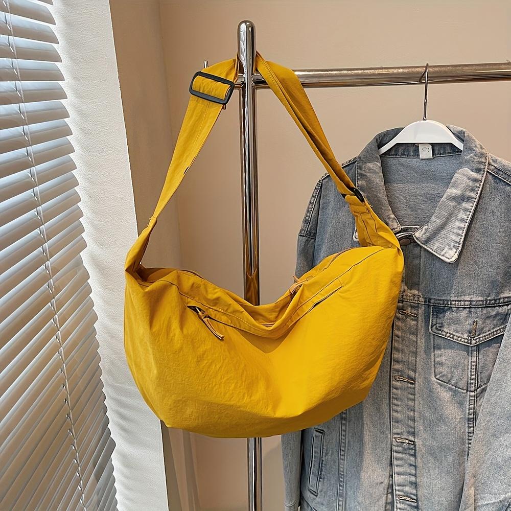 Women's Nylon Dumpling Shoulder Bag, Lightweight Lazy Style Crossbody Purse, Large Capacity Casual Commuter Handbag, Korean Version Relaxed Bag