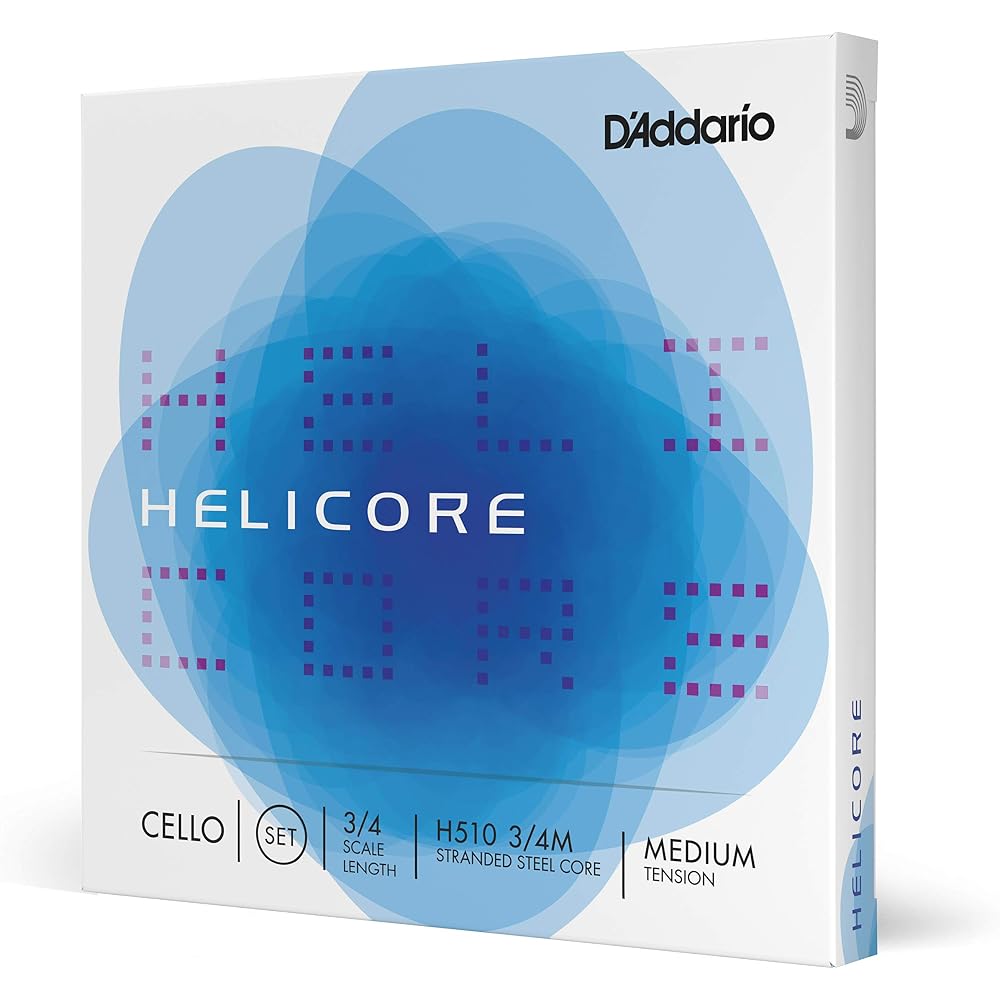 D Addario Helicore Cello Strings Set H510 3/4M Medium Tension Standard Quality