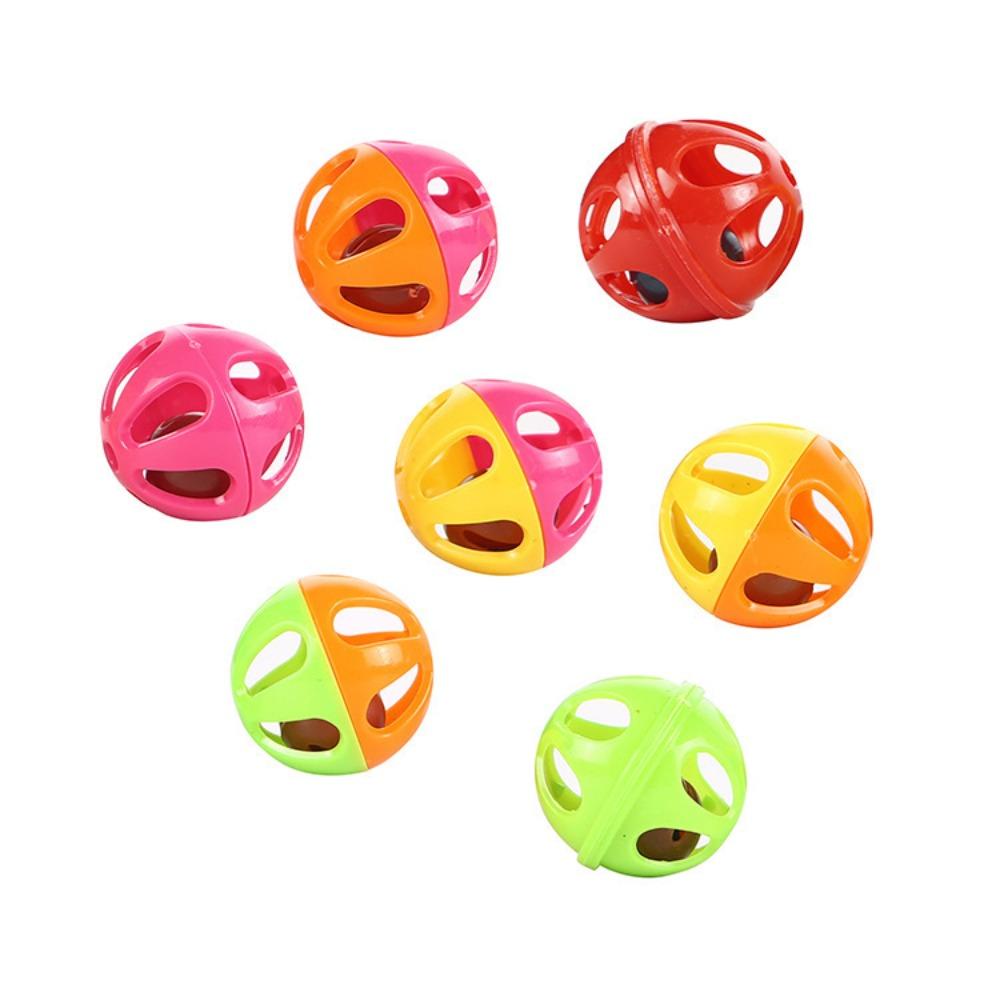 Cat toy Hamster Chinchilla Cat Dog Cat toy Hollow two-color pet bell ball Plastic round pet toy
