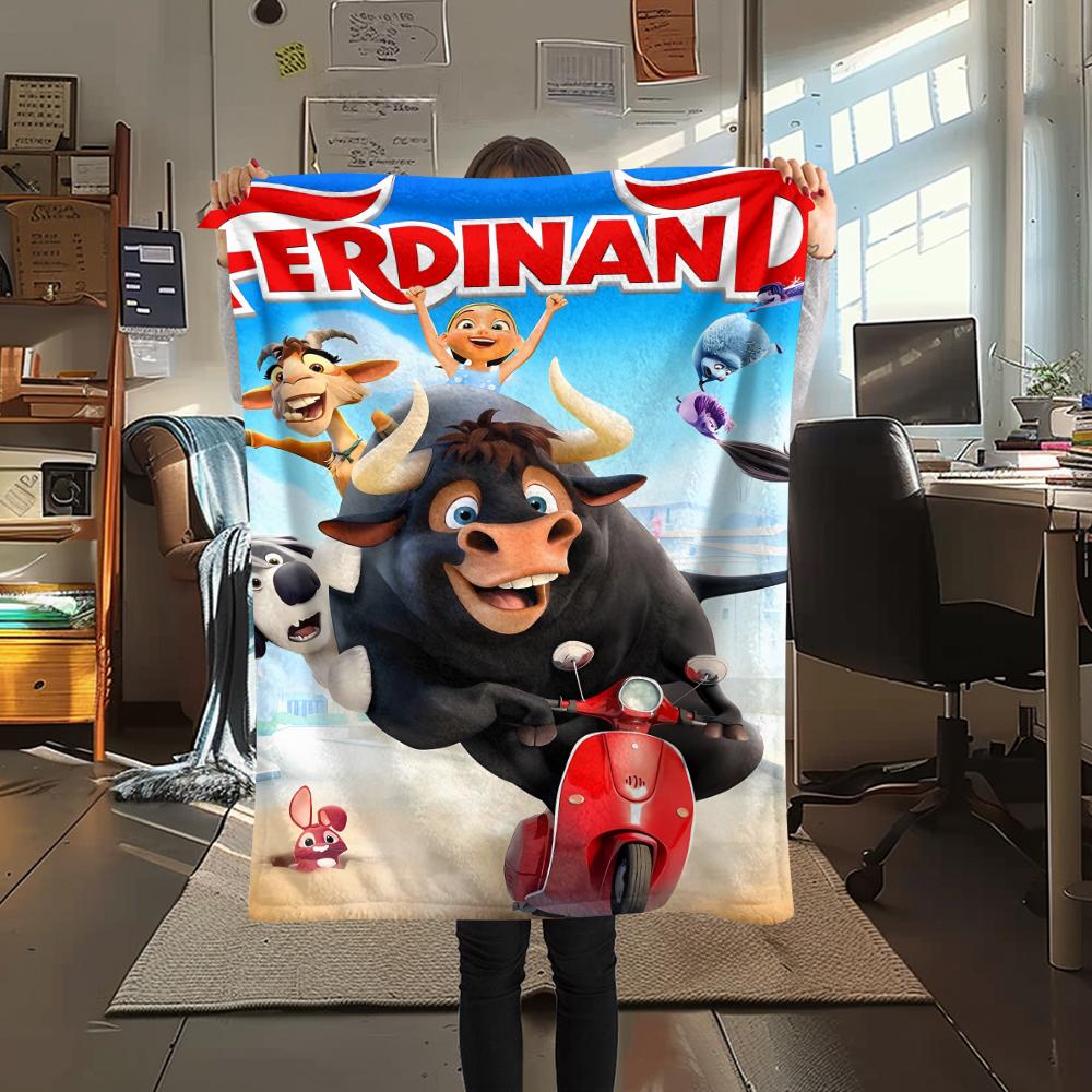 1 st Ferdinand Print Flanellduk, Högkvalitet för Alla Årstider, Heminredning, Värme och Komfort, Perfekt för Julklappar