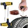 All-in-One Emergency Car Tire Repair Kit - Puncture Plug Tools with Strips,Gloves & Gauge, Universal, Easy To Use