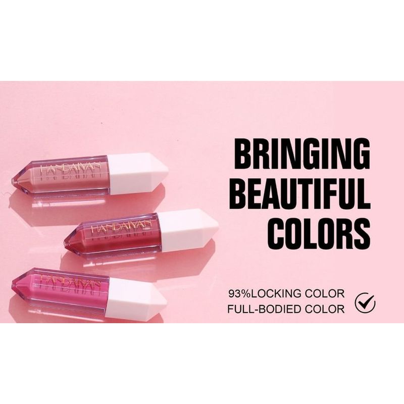 HANDAIYAN - 6-Color Pearlescent & Matte Diamond Liquid Lipstick Set - 2 Types